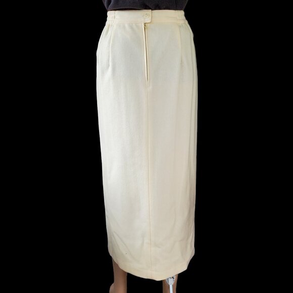 VTG Radcliffe Sag Harbor Wool Suit Set Women's 12/16 Blazer Pencil Skirt White - Picture 15 of 16